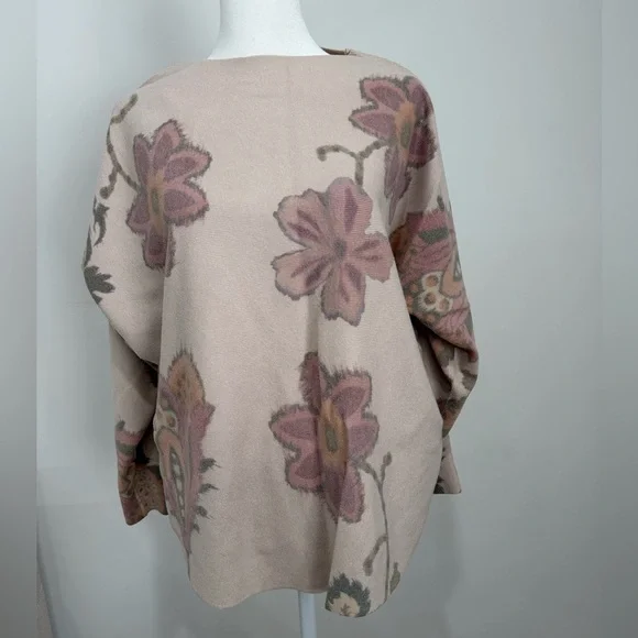 Sioni Size 1X Floral Sweater - Mauve and Beige - Picture 1 of 12